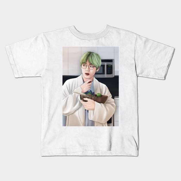 cooking with tae Kids T-Shirt by moritajung